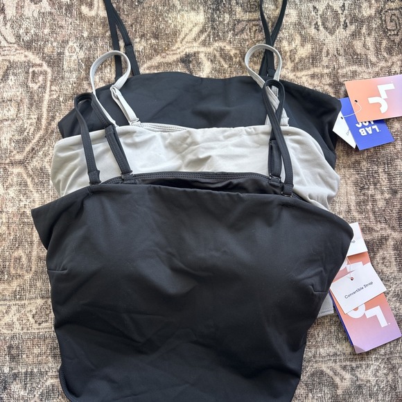(3) JOY LAB women's XL convertible strap sports bras gray black Adjustable - Picture 1 of 5